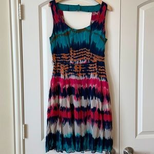 Milly Tie Dye Silk Chiffon Dress